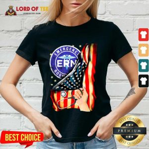 Top Emergency Room And American Flag V-Neck