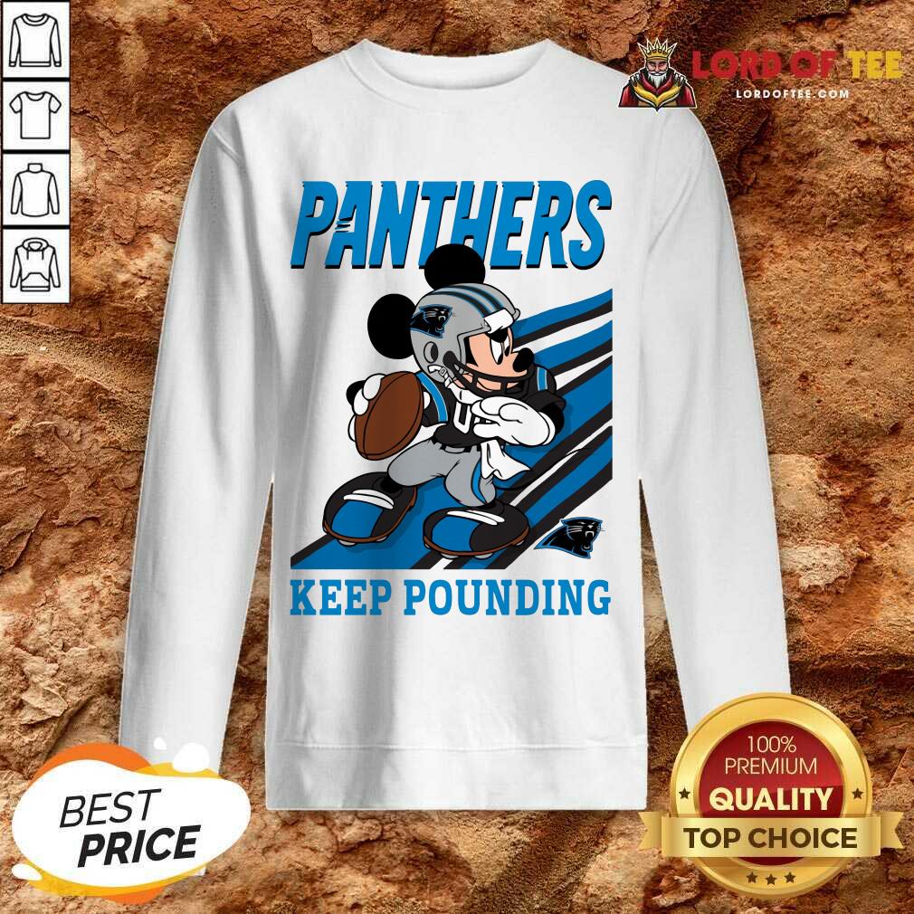 Top Mickey Mouse Carolina Panthers Keep Pounding Sweatshirt