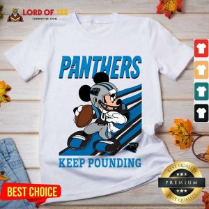 Top Mickey Mouse Carolina Panthers Keep Pounding V-Neck