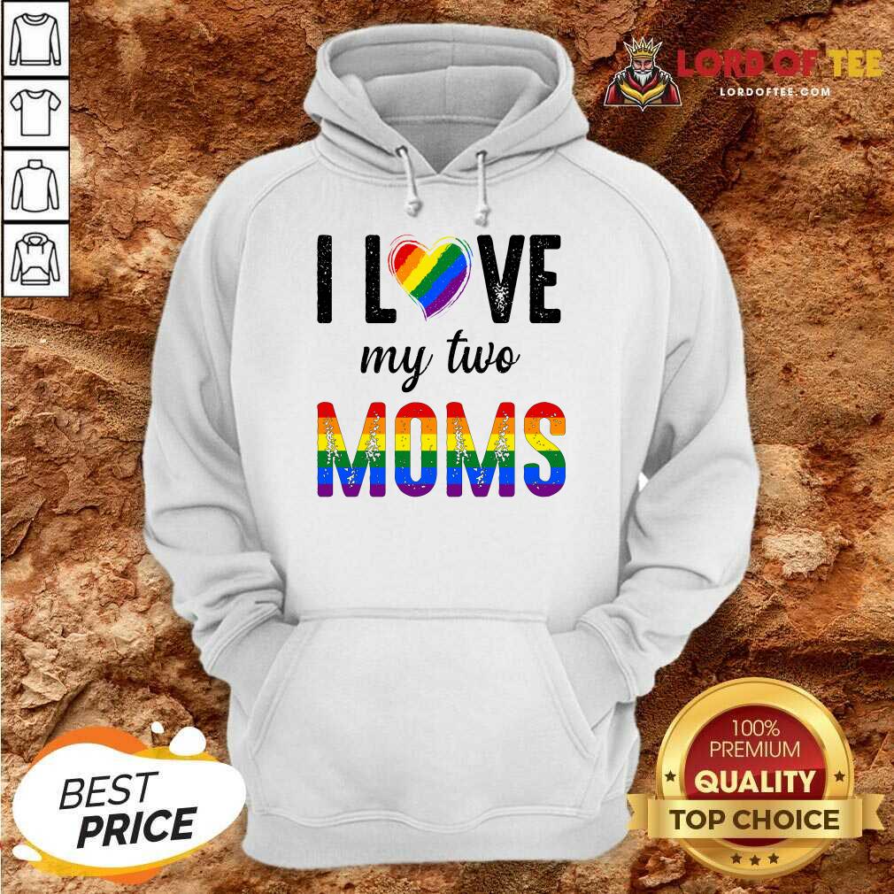 Top My 2 Moms Lesbian Pridets For Kids Hoodie