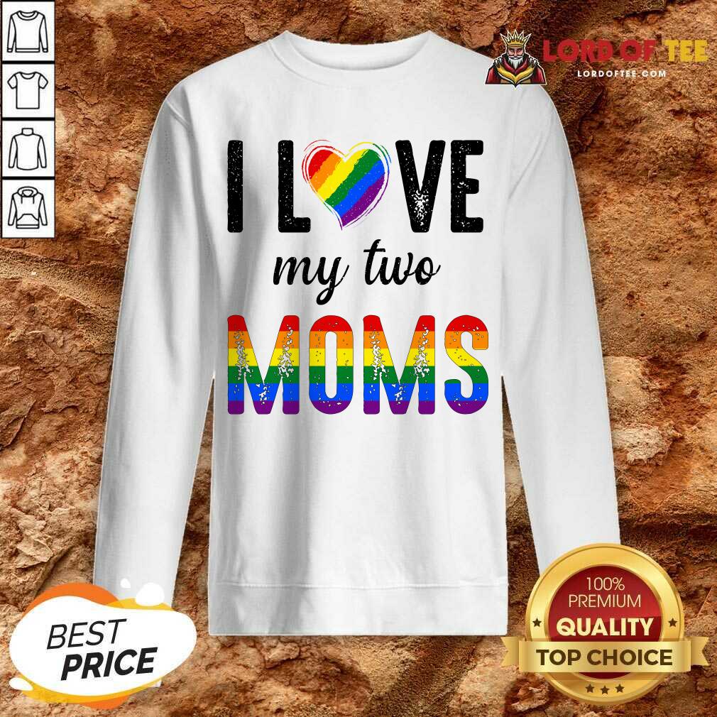 Top My 2 Moms Lesbian Pridets For Kids Sweatshirt