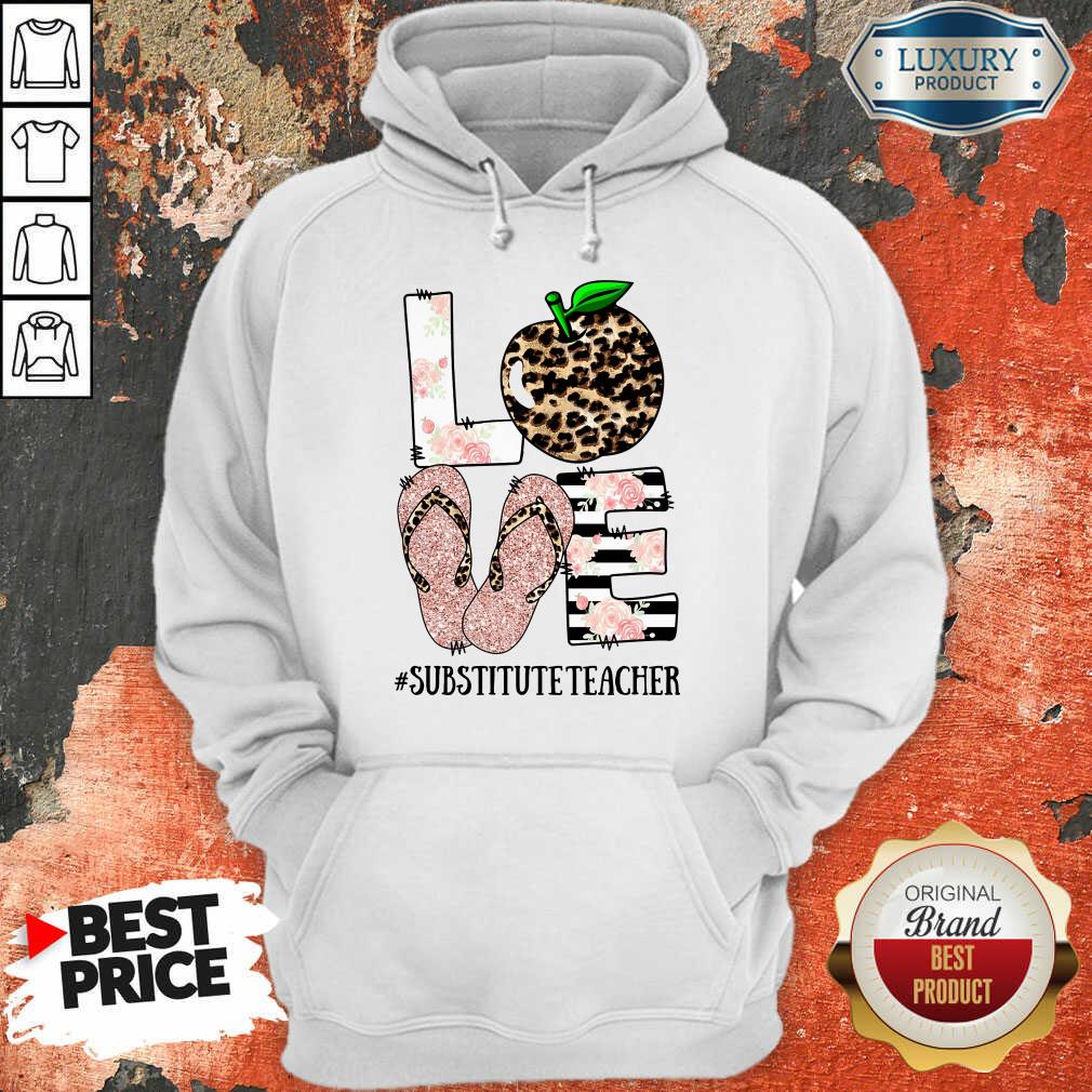 Apple Leopard Love Substitute Teacher Hoodie