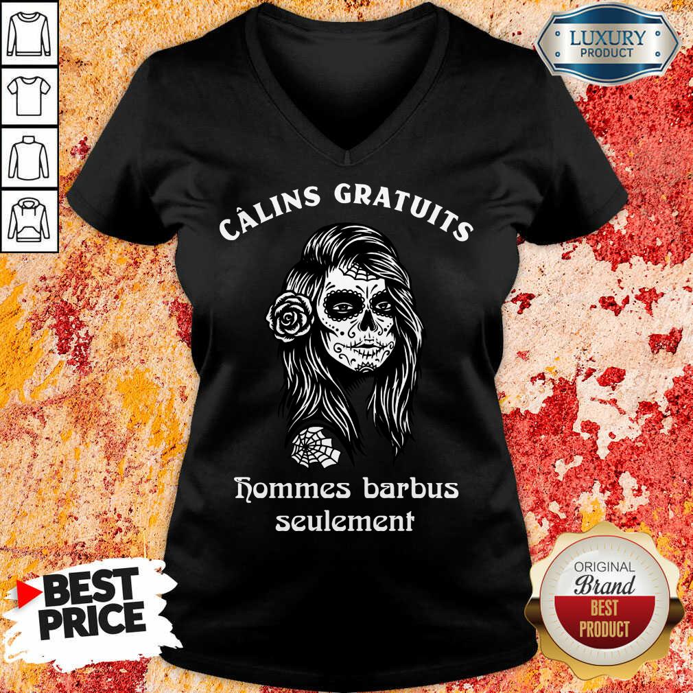 Funny Cinco De Mayo Câlins Gratuits Hommes Barbus Seulement V-neck