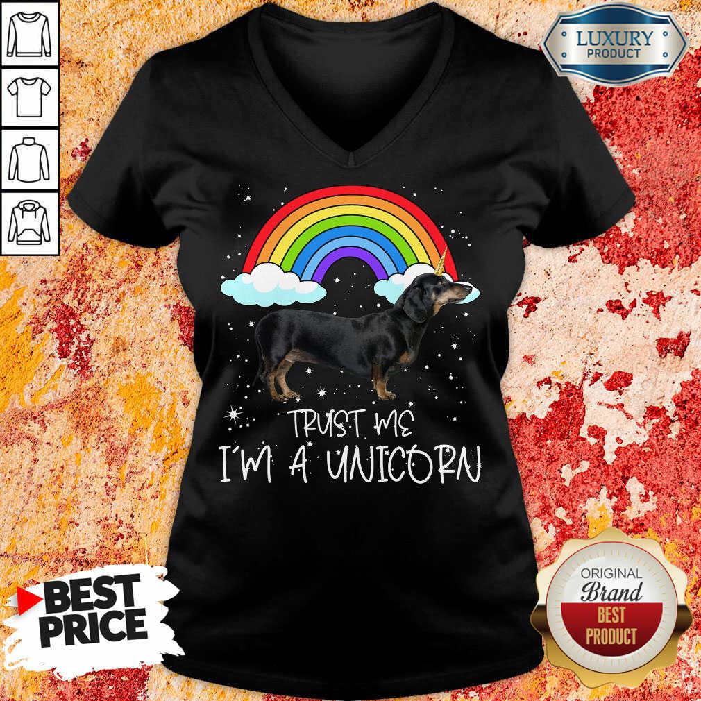 Original Dachshund Trust Me Im A Unicorn V-neck