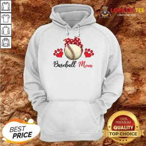 Top Polka Dot Red Baseball Love Mother For Baseball Lover Hoodie