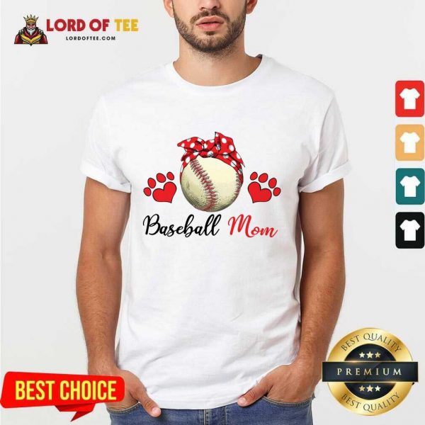 Top Polka Dot Red Baseball Love Mother For Baseball Lover Shirt