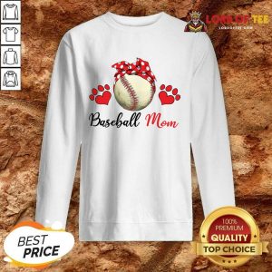 Top Polka Dot Red Baseball Love Mother For Baseball Lover Sweatshirt