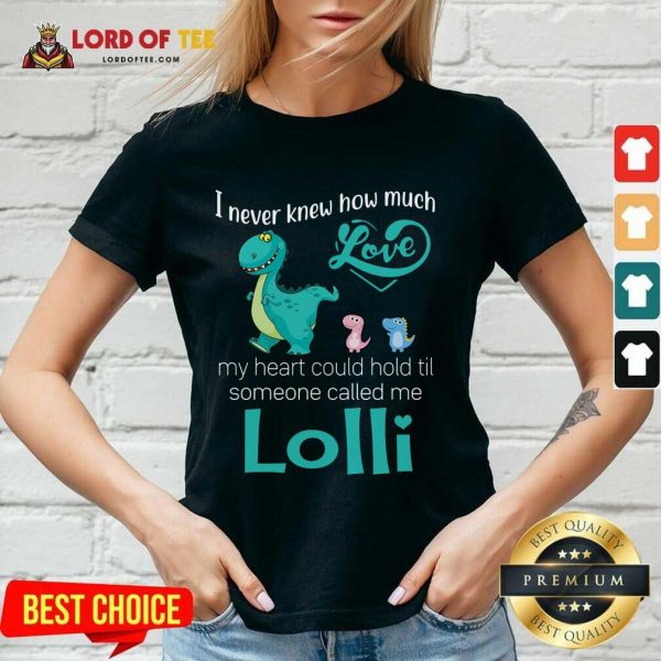 Top Saurus I Never Knew How Much Love Lolli Dinosaurs V-Neck