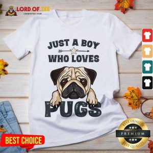 Just A Boy Who Loves Pugs V-neck