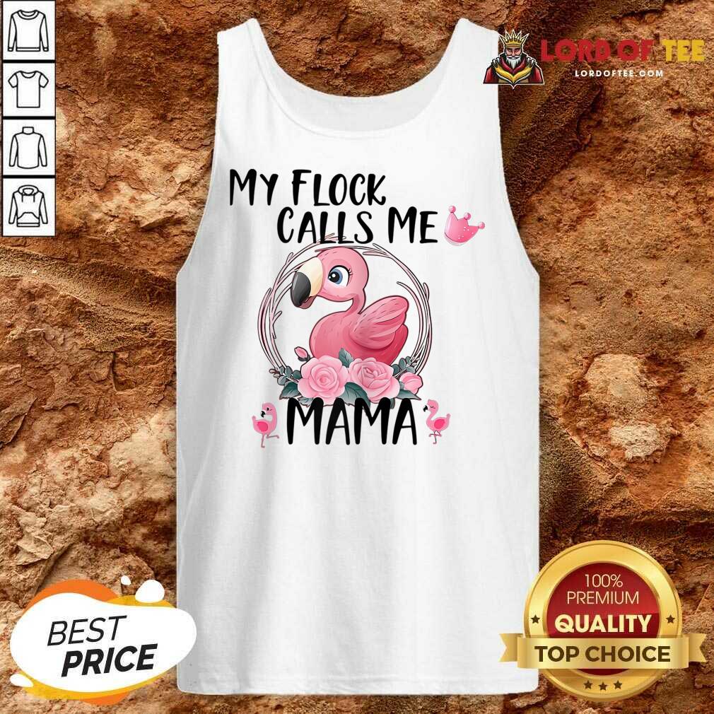 Flamingo My Flock Calls Me Mama Tank Top