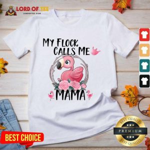 Flamingo My Flock Calls Me Mama V-neck