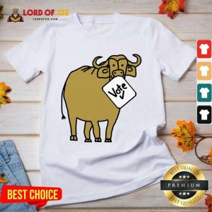 Buffalo Gold Ox With Vote Sign V-neck
