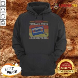 Awesome Certified Vintage Audio Repair Tech Cassette Hoodie