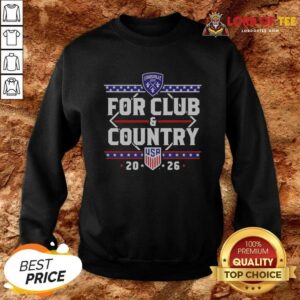 Funny For Club And Country USA 20 26 Louisville City sweatshirt optimized in dark color with bold graphic print