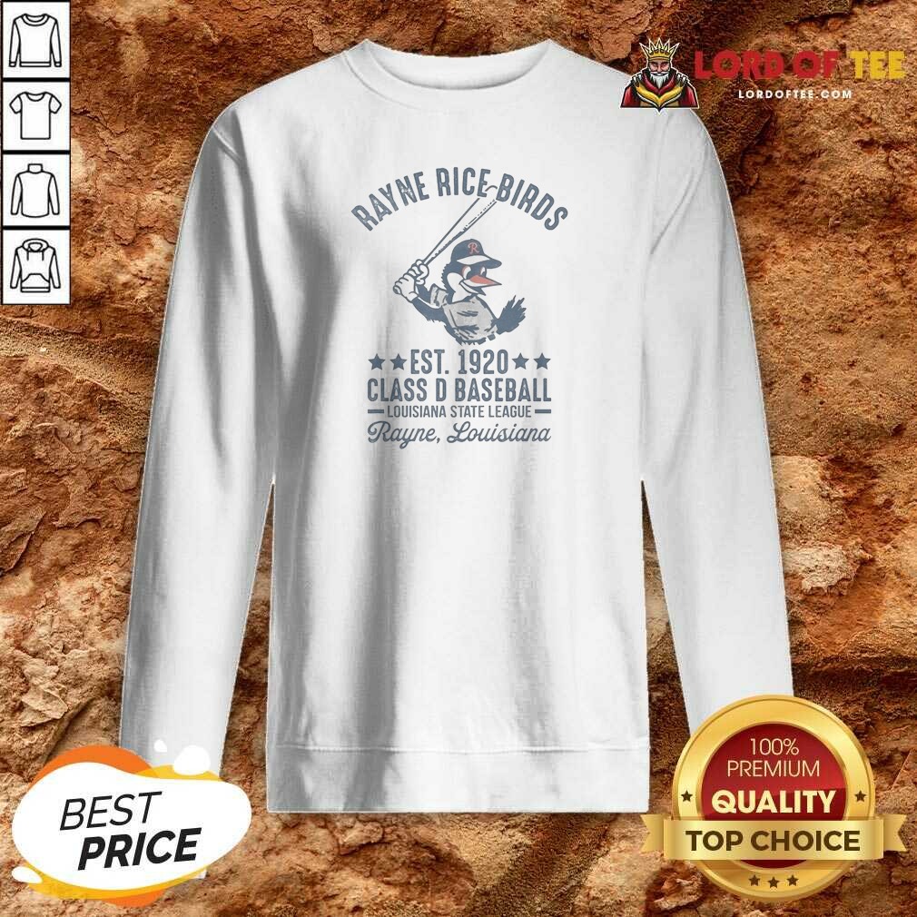 Official Rayne Rice Birds Est 1920 Class D Baseball Louisiana State League Sweatshirt sweatshirt optimized Official Rayne Rice Birds Est 1920 Class D Baseball Louisiana State League Sweatshirt in a comfortable crewneck style