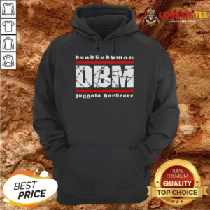 Good Deadbodyman DBM Juggalo Hardcore Hoodie optimized image showing front view of black pullover hoodie with graphic print