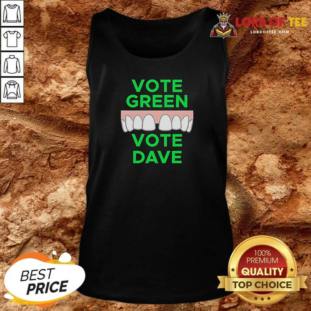 Hot Pretty Vote Green Vote Dave Missing Front Tooth Gap Tank Top tank top optimized Hot Pretty Vote Green Vote Dave Missing Front Tooth Gap Tank Top