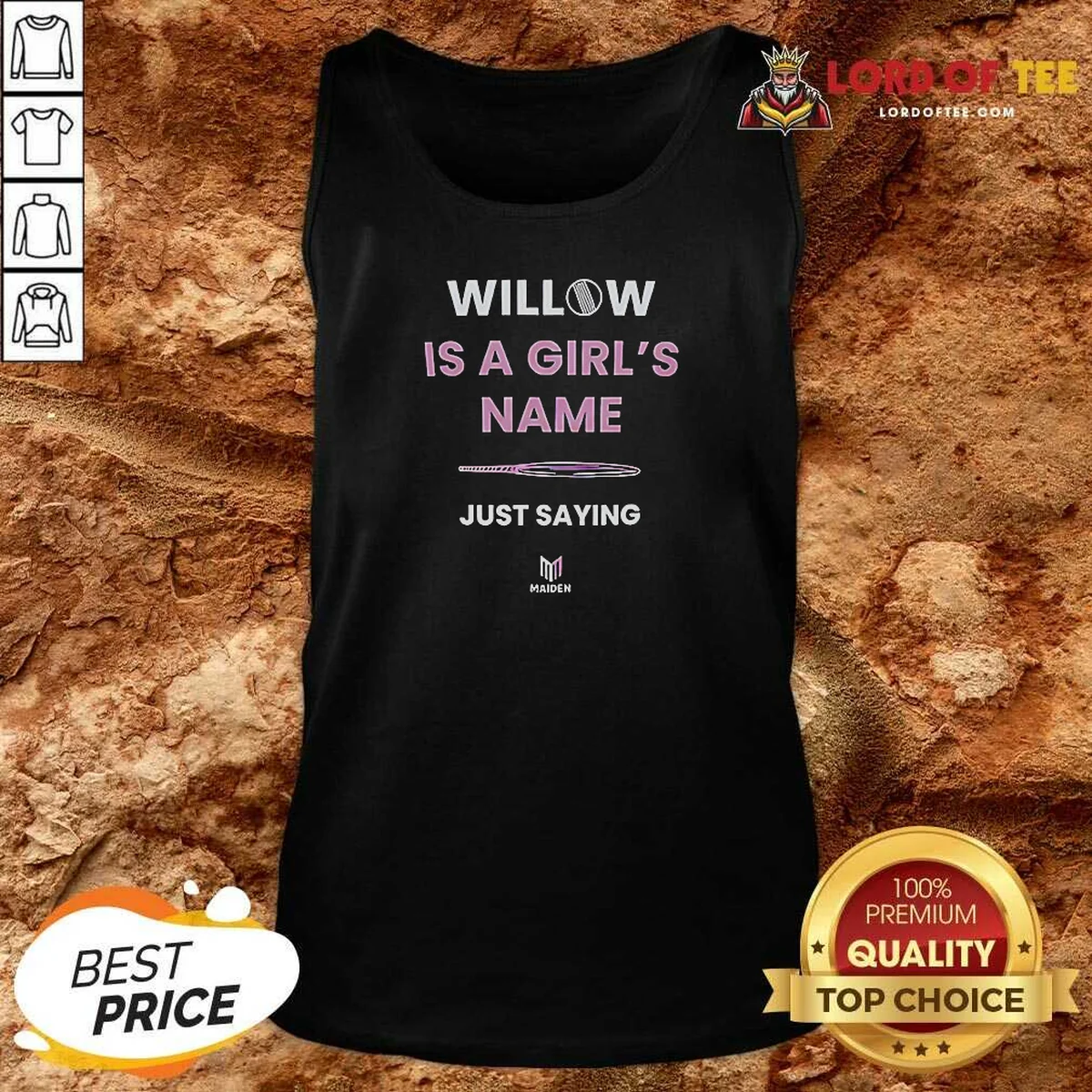 Nice Funny Willow Is A Girl'S Name Just Saying Tank Top tank top optimized Nice Funny Willow Is A Girl'S Name Just Saying Tank Top