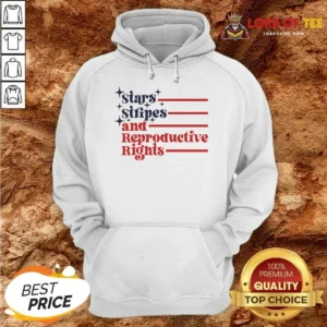 Premium Stars Stripes And Reproductive Rights Patriotic Lettering With Striped Lines Hoodie optimized for comfort and style