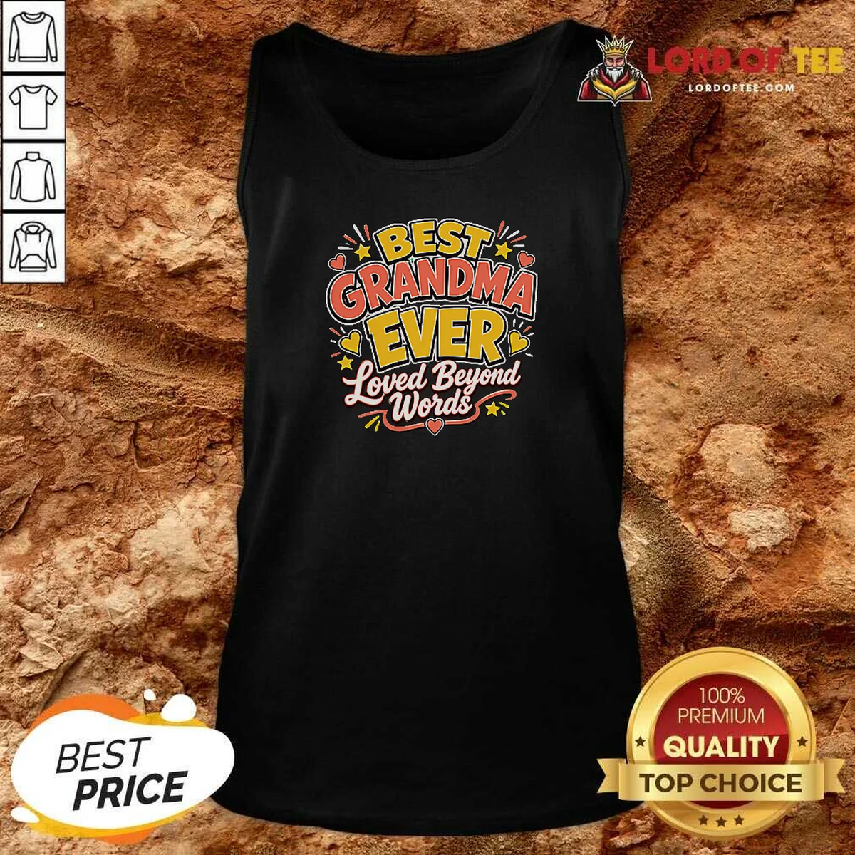 Pretty Grandparents Day Best Grandma Ever Cartoon Tank Top tank top optimized Pretty Grandparents Day Best Grandma Ever Cartoon Tank Top