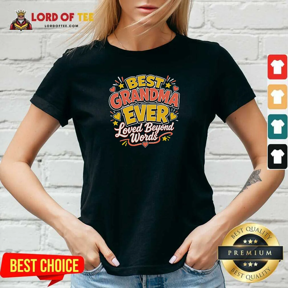 Pretty Grandparents Day Best Grandma Ever V-Neck Shirt Pretty Grandparents Day Best Grandma Ever V-Neck Shirt