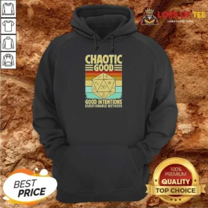 Top Chaotic Good D20 Retro Stripes Hoodie