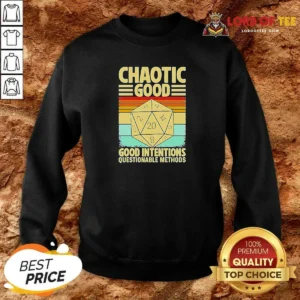 Top Chaotic Good D20 Retro Stripes Sweatshirt
